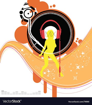 Dj vector image