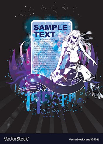 Dj with turntable vector image