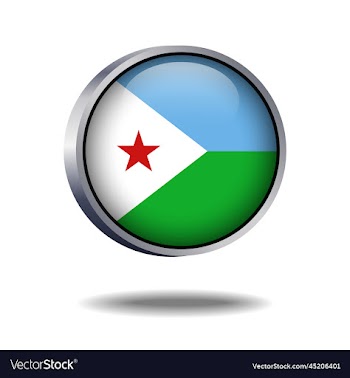 djibouti flag button