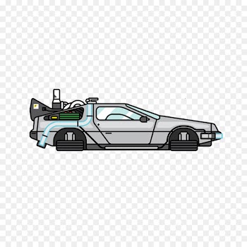 DMC DeLorean Car Dr. Emmett Brown DeLorean time machine Clip art - car 