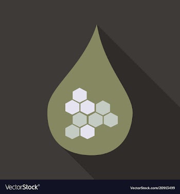 Dna and molecule symbol a drop of blood icon with vector image