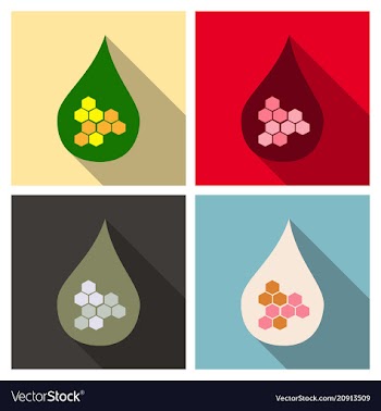 Dna and molecule symbol a drop of blood icon with vector image