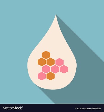 Dna and molecule symbol a drop of blood icon with vector image