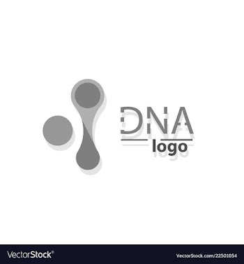 Dna design over white background vector image