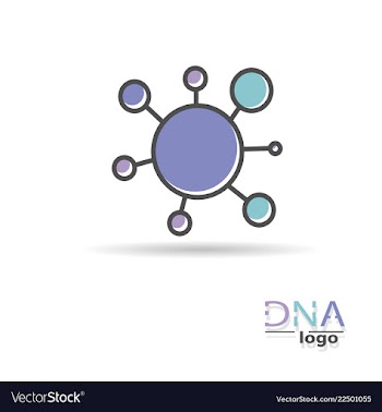 Dna design over white background vector image