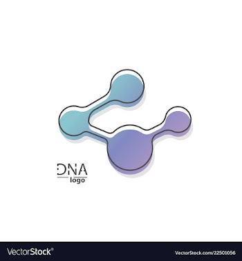 Dna design over white background vector image