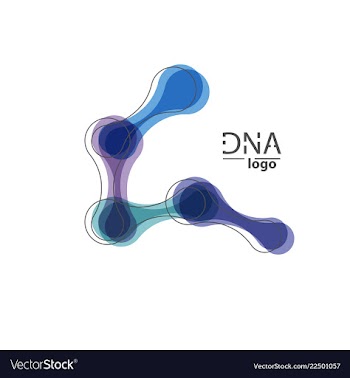 Dna design over white background vector image
