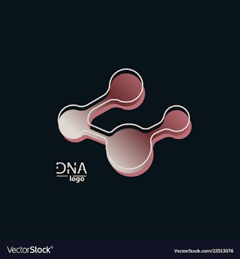 Dna design over white background vector image