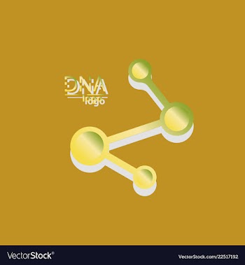 Dna design over white background vector image