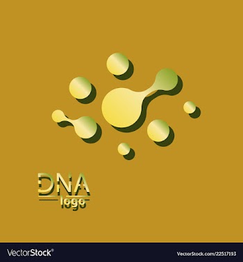 Dna design over white background vector image