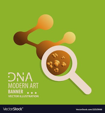 Dna design over white background vector image