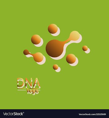 Dna design over white background vector image
