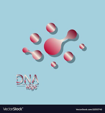 Dna design over white background vector image