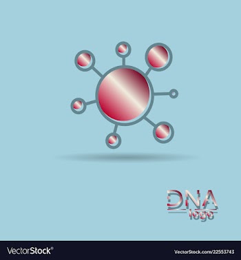 Dna design over white background vector image