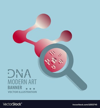 Dna design over white background vector image