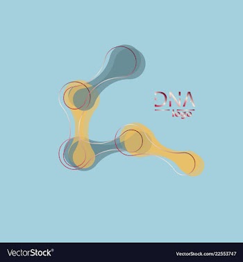 Dna design over white background vector image