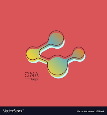 Dna design over white background vector image