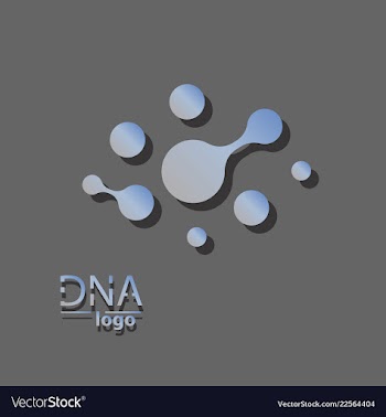 Dna design over white background vector image