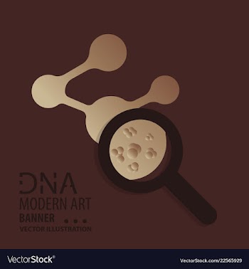 Dna design over white background vector image