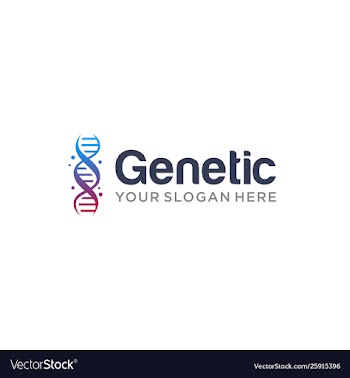 Dna genetic icon logo template genetics vector image