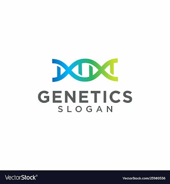 Dna genetic logo design template vector image