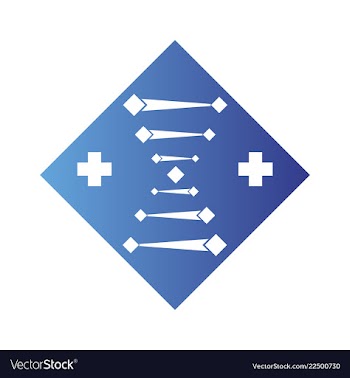 Dna genetic sign elements and icons collection vector image