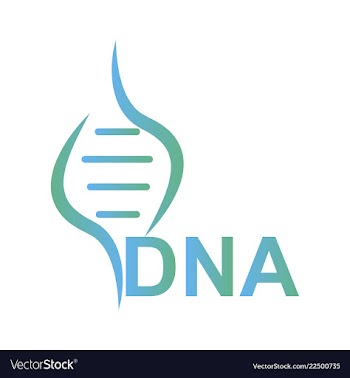 Dna genetic sign elements and icons collection vector image