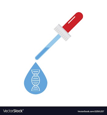 Dna genetic sign elements and icons collection vector image