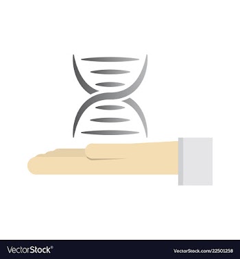 Dna genetic sign elements and icons collection vector image