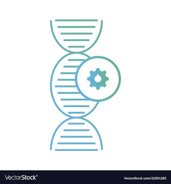 Dna genetic sign elements and icons collection vector image