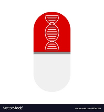 Dna genetic sign elements and icons collection vector image