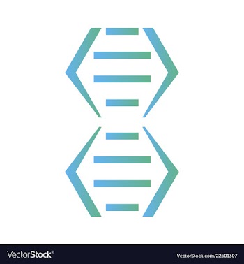Dna genetic sign elements and icons collection vector image