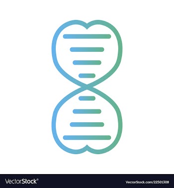 Dna genetic sign elements and icons collection vector image