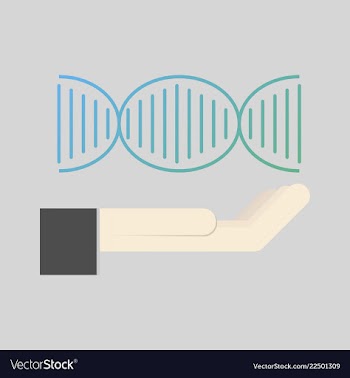 Dna genetic sign elements and icons collection vector image