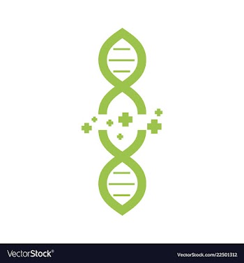 Dna genetic sign elements and icons collection vector image