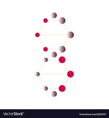 Dna genetic sign elements and icons collection vector image
