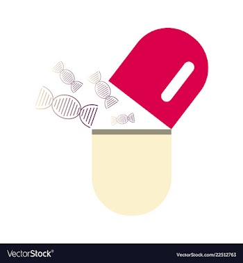 Dna genetic sign elements and icons collection vector image