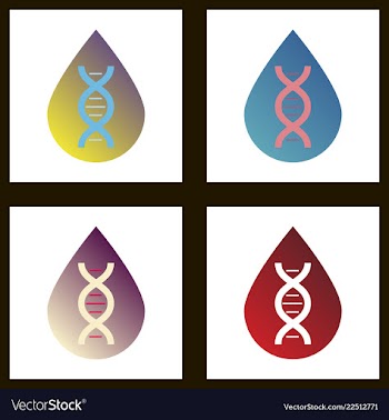 Dna genetic sign elements and icons collection vector image