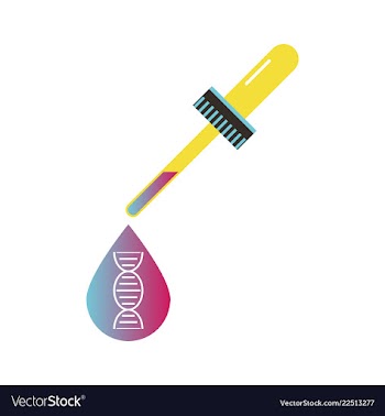 Dna genetic sign elements and icons collection vector image