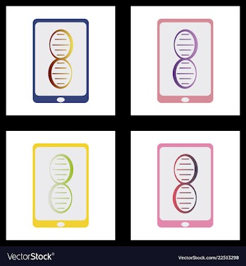 Dna genetic sign elements and icons collection vector image