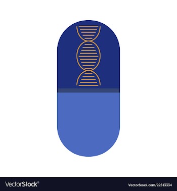 Dna genetic sign elements and icons collection vector image