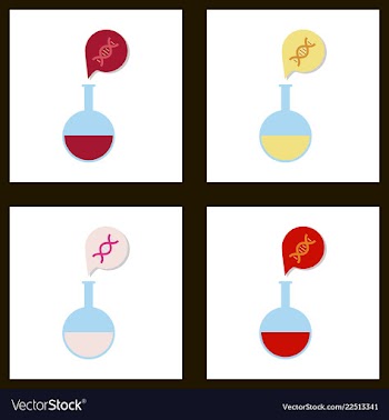 Dna genetic sign elements and icons collection vector image