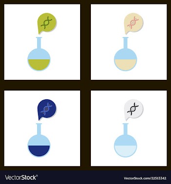 Dna genetic sign elements and icons collection vector image