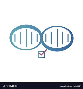 Dna genetic sign elements and icons collection vector image