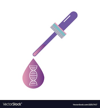 Dna genetic sign elements and icons collection vector image