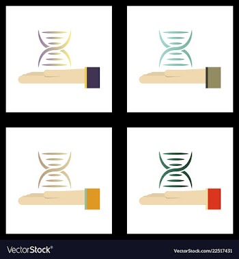 Dna genetic sign elements and icons collection vector image