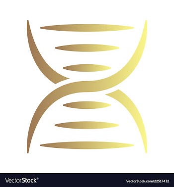 Dna genetic sign elements and icons collection vector image