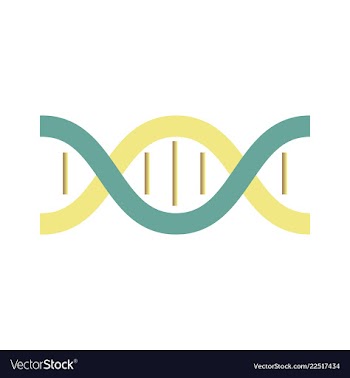 Dna genetic sign elements and icons collection vector image