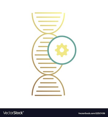 Dna genetic sign elements and icons collection vector image