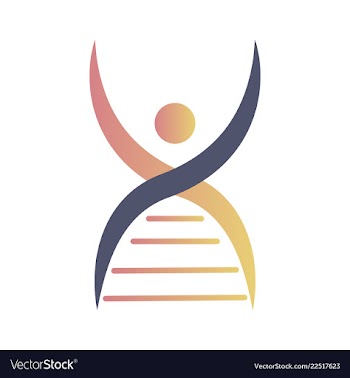 Dna genetic sign elements and icons collection vector image